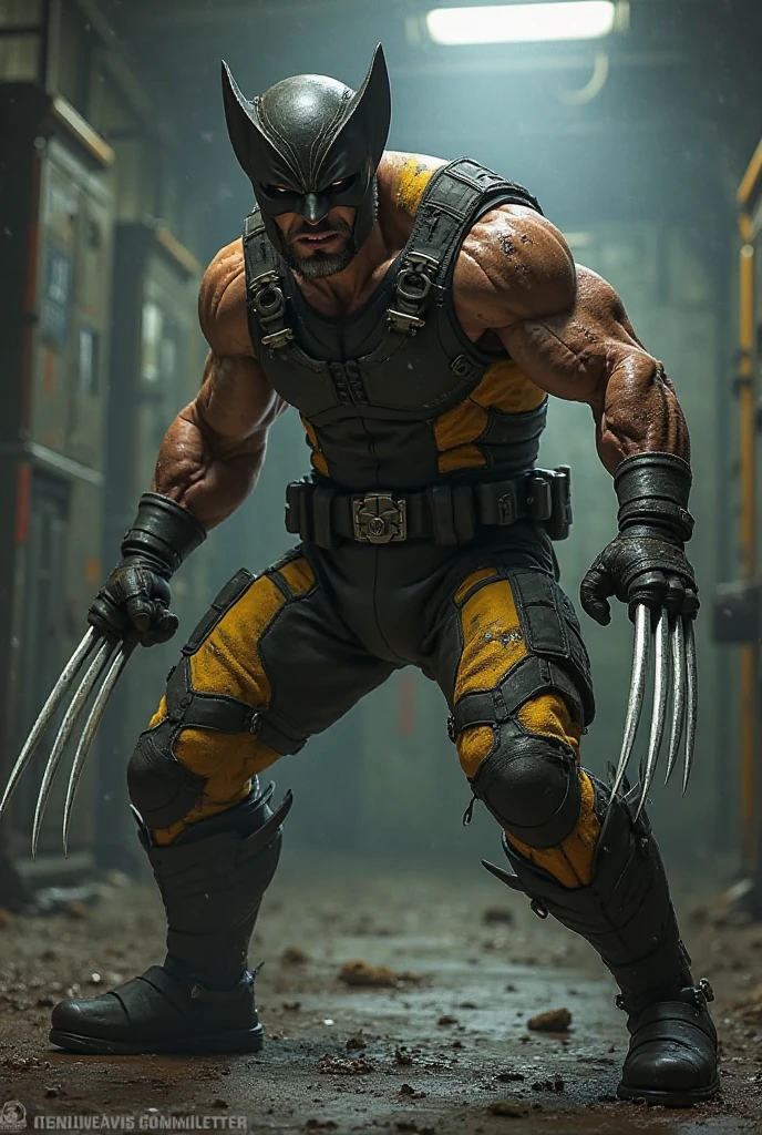 Wolverine with claw pose standing