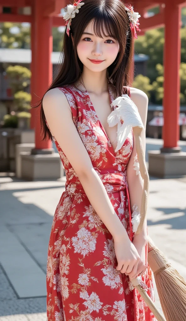 Woman posing for photo (kimono_clothes dress, floral dress: 1.3), elegant face, beautiful shape, long wavy brown hair,
Good hands, high resolution, masterpiece, top quality, head: 1.3, (((Hasselblad photo)), fine skin, sharp focus, (movie lighting), collarbone, big breasts, slim abs, slim buttocks, slender legs, street bustling with Japan festival, soft lighting, dynamic angle, [:( detail face: 1.2):0.2], panty shots, watching viewers