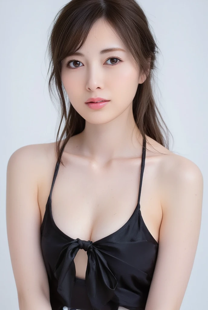 (highest quality,16k,High resolution), Super detailed, (realistic,photorealistic,photo-realistic:1.37), (beautiful woman standing in bikini:1.6),((Sexy body that attracts the opposite sex:1.6))、((85mmPhotographed with a lens:1.6)),((dark gray background:1.37)), 20-year-old, beautiful and detailed face, (Portrait image from head to knees:1.6), Detail view, renaissance art, Bikini beautiful woman with beautiful skin, soft studio lighting