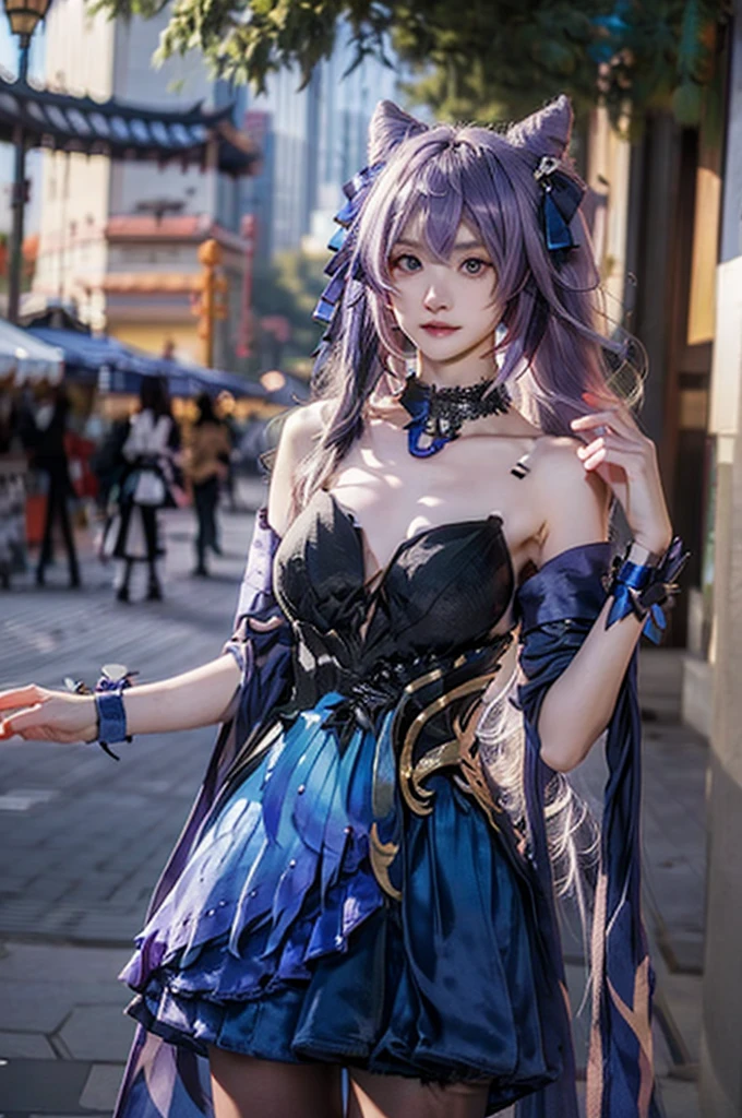 Best quality, masterpiece, big boobs, (large breasts), detailed skin texture, detailed cloth texture, detailed face, super detail, 8k, intricate detail, 1girl, purple hair, pretty lips