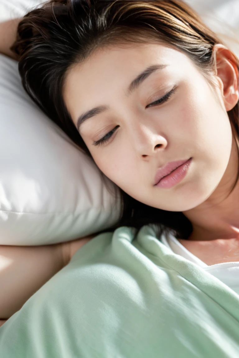 Gorgeous girl, white body, face like pain, feeling sick, depressed expression, super detailed.