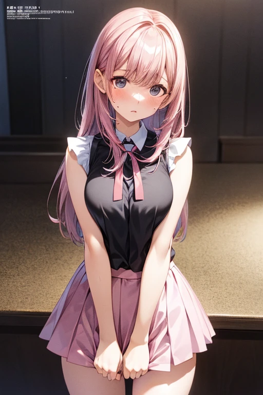 <lora:fujiwara_chika:0.9>, fujiwara_chika, shuuchiin_academy_school_uniform, long sleeves, black dress, masterpiece, best quality, finely detailed, distinct image, ultra resolution, ,, 1girl, looking_at_viewer, smile, open_mouth, house, face, hip focus, upskirt, ,