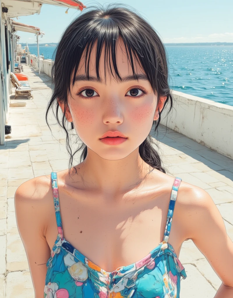 Delicate face of a girl,Teasing expressions,Seductive action lace red tang dress silk,,NSFW,((best qualtiy,8K,tmasterpiece:1.3))),Clear focus:1.2,(layer cut,The large:1.2):Loli body type,Petite and cute:1.2,Moist body:Lips open 1.5,Highly Detailed Face and Skin Textur,Detailed eyes,二重まぶた,long whitr hair,Kneel in the hot springs,Plump body scrub your bare feet and all red clothes