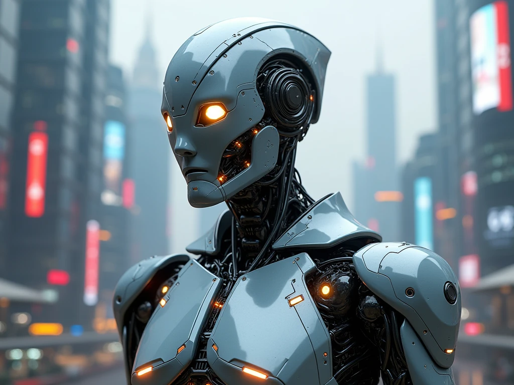 A robot with one eye, blue in color