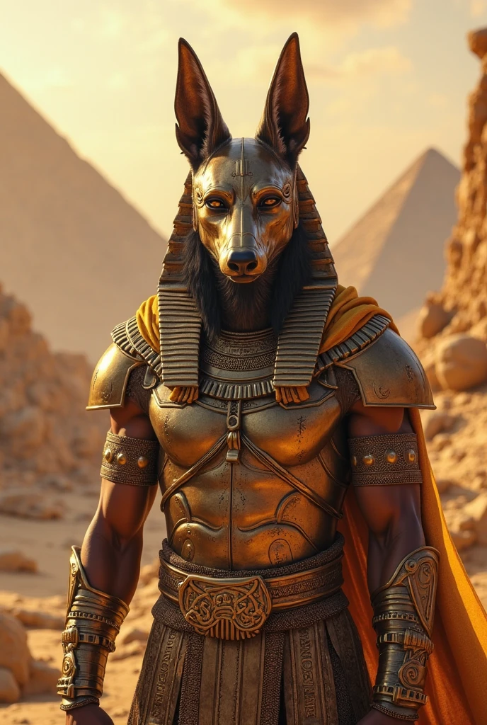 Anubis, Pharaoh, Egito, wasteland, pyramids, 8k