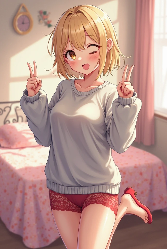Super cute cute girl She spreads her pussy wide with both hands and it's really big Pussy super super super super super super super super super enlarged Super cute cute cute cute girl blondes Shortcut hair A close-up of a cute girl in a lewd pose, spreading her pussy so wide you can see the hole inside