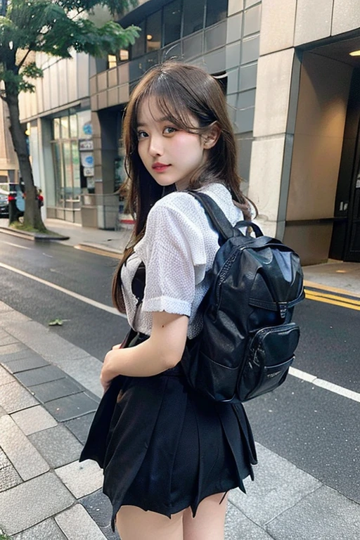 brown leather bag