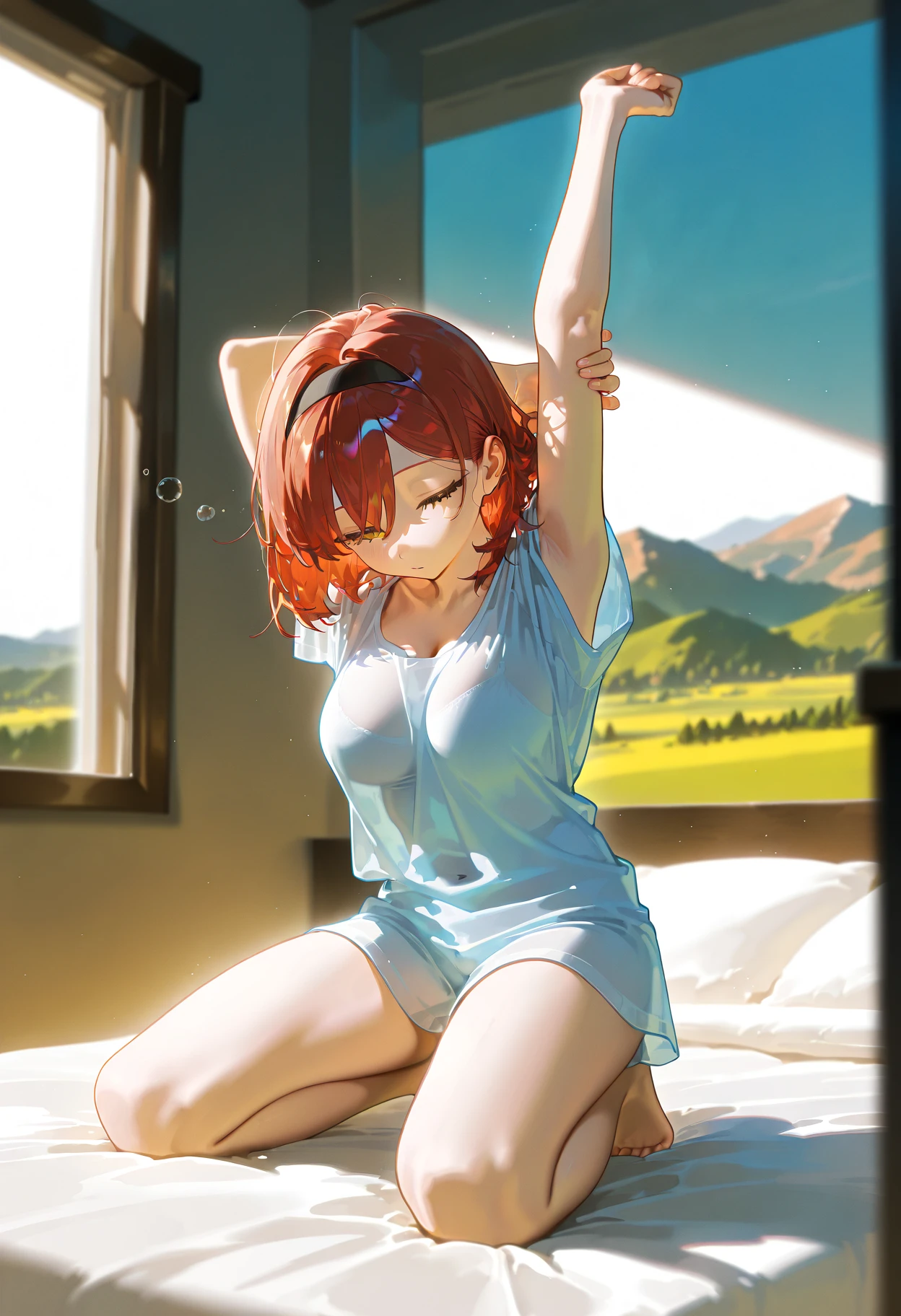 (((bare skin: 1.3))), (((nude: 1.3))), (((cute nightgown with a skirt with lots of lace: 1.3))), (((cute nightgown with a skirt with lots of frills: 1.3))), (((see-through nightgown that exposes bare skin: 1.3))), (((skirt-type nightgown floating in the wind 1.3))), (((sheer white nightgown: 1.3))), ((see-through fabric: 1.3)), (((lying on back: 1.3))), lying on back with arms raised, ((bare skin clearly visible: 1.8), (((midnight: 1.3))), (8K, Raw, highest quality, masterpiece 1.2), Ultra HD, High Resolution, High Quality, Best Quality, High Quality, ((((Expression of intense pain))), (((Expression of intense pain))), (((Man's penis being inserted into woman's vagina))), (((Man gently caressing woman's vagina)), (((Legs spread))), (((Genitals clearly visible 1.3))), (Wet), (Slippery), (Splashing 1. 1)), Open mouth, (Sweat 1. 2)), ((Large amount of fluid oozing from genitals))), (((Midnight: 1.3))), (((Garden bed: 1.4))), (((Colorful tropical flowers blooming: 1.4))), (((Full background of modern hotel garden: 1.5))), ((Lying in bed 1.3)), Looking at sky, (((Nipples visible))), (((Oil and grease all over body))), (((thin thighs 1.3))), --(red hair, bangs), ((slim figure 1.2)), (((medium breasts 1.3))), --(burning torches background), (((colorful tropical flowers and trees background))), (((first class resort hotel and garden background))), single girl, (((embarrassed expression: 1.5))), beautiful woman photo detailed face, young handsome girl, real 0.5, perfect skin, blur, gorgeous, pretty, beautiful detailed face and eyes, (Audrey Hepburn 1.3), (very cute and beautiful Japanese woman), (sexy girl), (17 years old), Blake, fine and beautiful skin with cleavage, (cute type), (J-pop idol), (thighs, (depth of field), (depth of field), soft light, glittering lens gaze, (droopy eyes), straight teeth, shy smile, floating hair, a scene from Blake's movie, cinematic full color, 4K, 8K, 16K lace, raw photo, must-see movie, professional color grade, professional photo