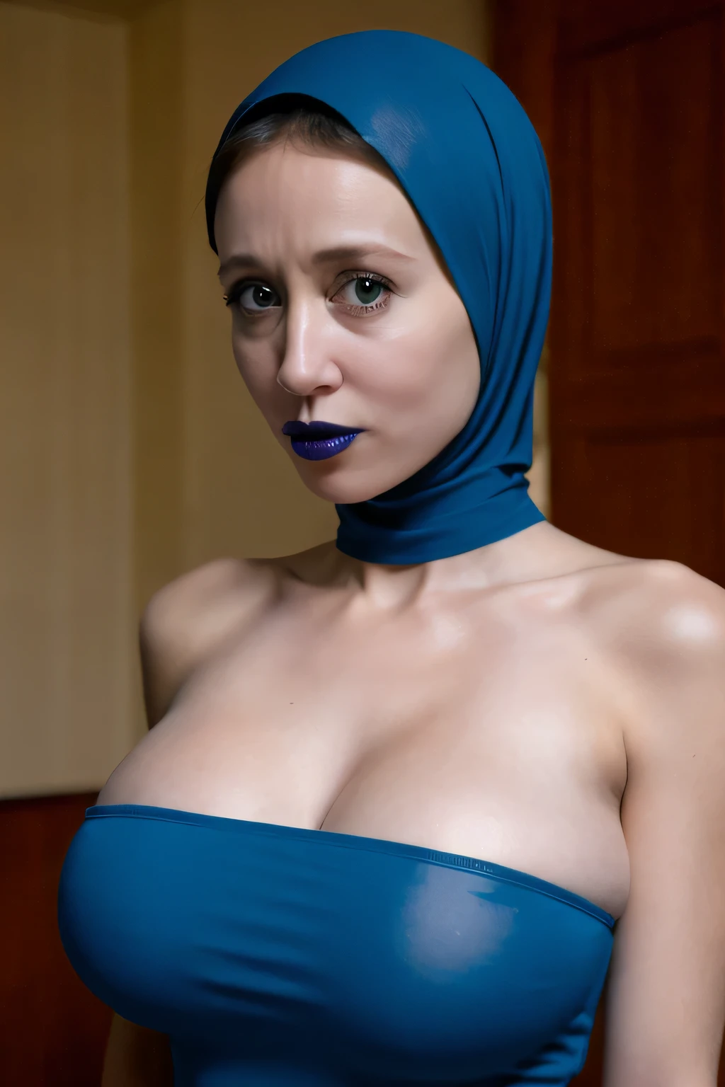 ((Tongue)), ((Transparent transparency)), , ((Lace V-neck ice silk suspender nightdress)), Straddling, ((Nakedurfull)), ((Old Lady :1.7)), (((VERY SHINY SKIN))), Very cute like a Matured LaStylish Hijab)), adorable, 2 girl, 55 years old, baby face, shy, half body portrait,smile, (face details: 1), (eye details: 1), ((round large breasts, cleavagte posed.ional body. Ultra High Res. (realistic: 2), UHD, ((SHINY SKIN :1.5)), ((Floral Pattern)).