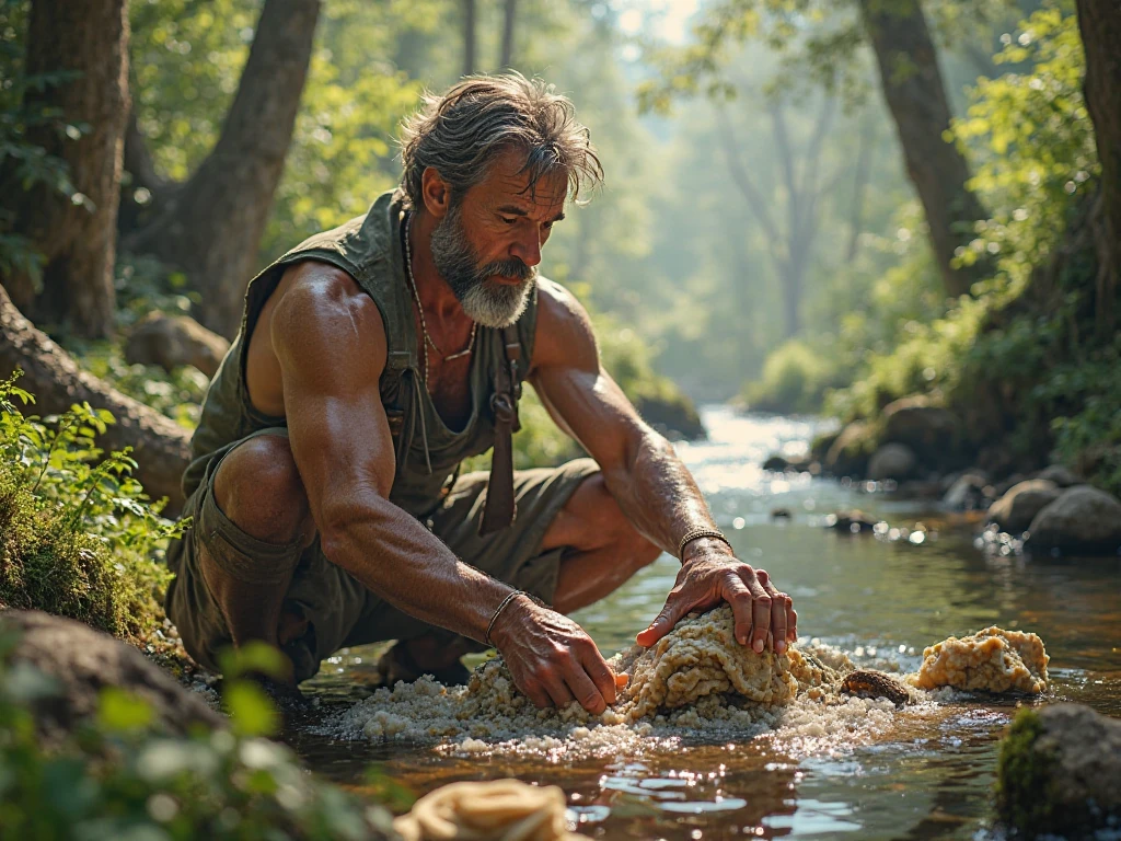 A man tied up by life，Struggling in the mud can never get out
