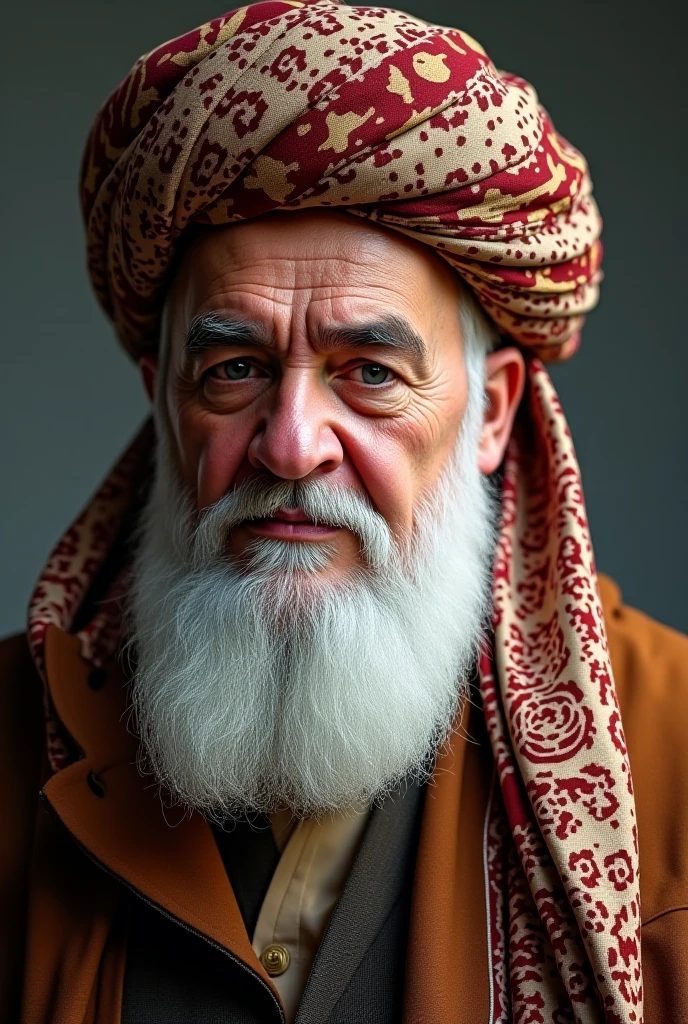 Biblical man with a long beard and a white beard, . 4K altamente detalhado, Wise old man,
