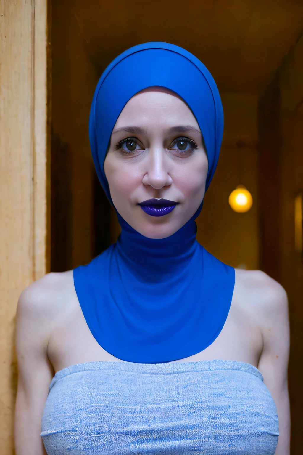 HELLO KITTY, green fluorescence Strapless Jumbo (Fatty), adorable, (1 girl), (face to face), , baby face, sad, half body portrait, (face details: 1), (eye details: 1), ((big breasts Solid:1.54)). wearing translucent (transparent) transparency (soft short t-shirt cropped) , hijab, .. Cute posed. proportional body. Ultra High Res. realistic: 1.4, UHD, view from side seductive pose, (vera farmiga:1.3), (Dark Blue Lipstick:1.2), (sad face expressions:1.3) LITTLE SMALL GIRLS, LITTLE SMALL GIRLS, LITTLE SMALL GIRLS, (black skin:1.3)
