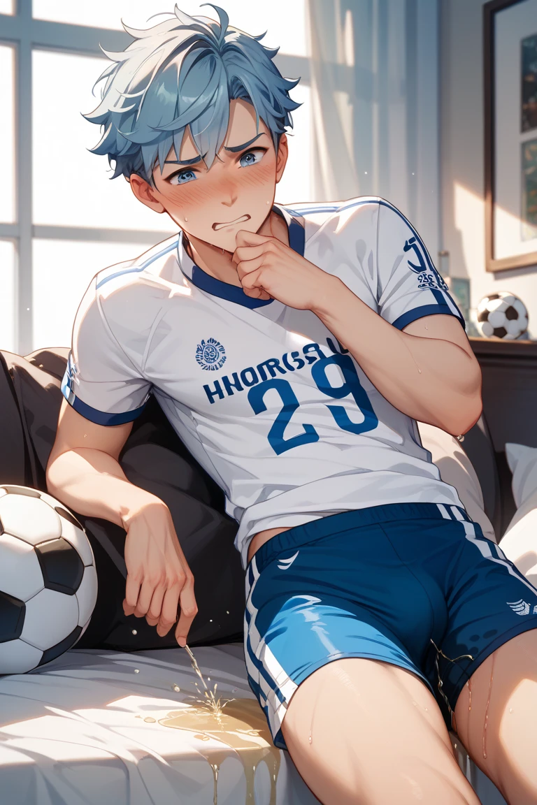 ((shota, , white hair, boy)), nsfw, penis, solo, high resolution, Gym suit, <3, bare penis, ahegao, Coin laundry, boy hair, bukkake, cute boy, shota penis