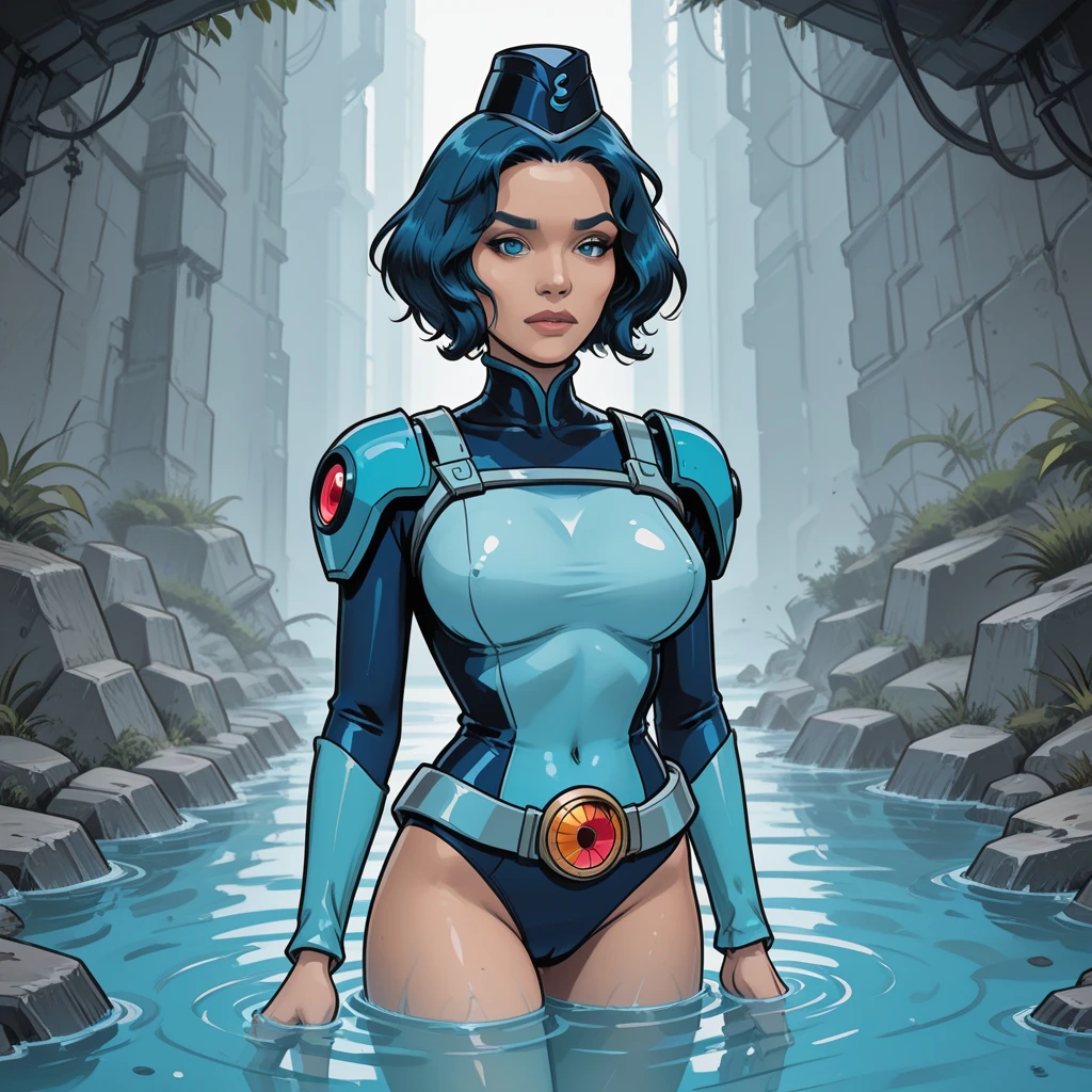 score_9, score_8_up, score_7_up, score_6_up, score_5_up, score_4_up, vayne in oiled ((dark blue)) latex bodysuit, single braid hair, BREAK, sunglasses covering eyes, night forest background, kneeling one leg, resting arm on knee, volumetric lighting, zPDXL, <lora:RampageLycoXL:0.8>,
<lora:xl_more_art-full_v1:1>, <lora:vayne:1>