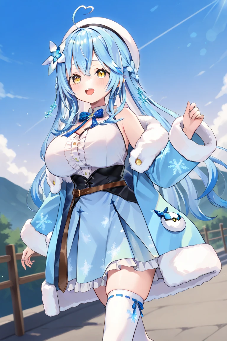 1 girl、snowflake rummy at bruco/hololive, yellow eyes, - SeaArt AI