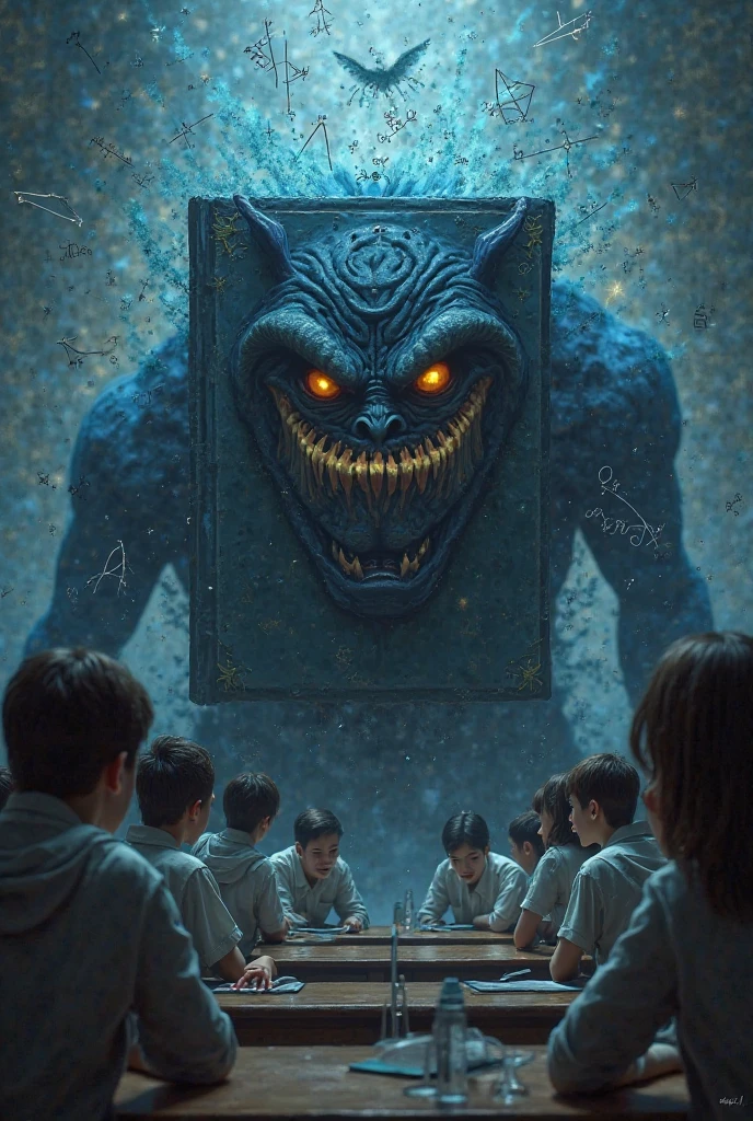 Math multiplication table personified in monster 
