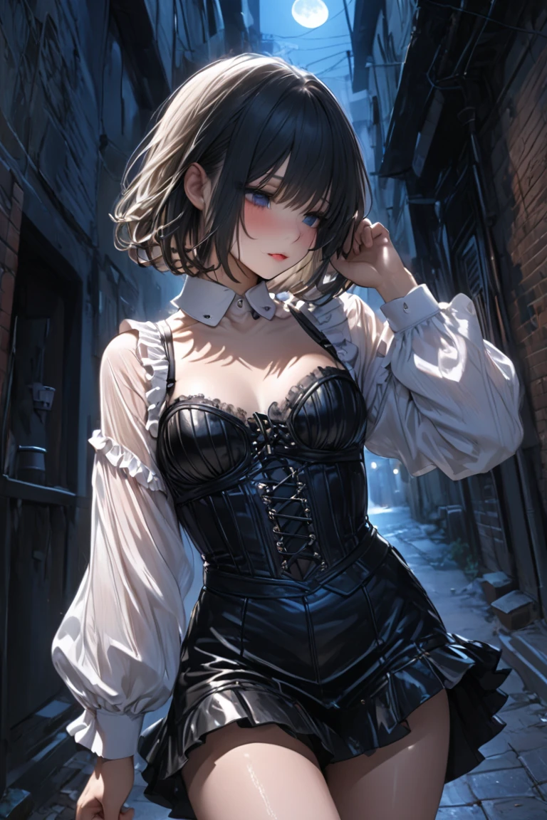 8K RAW Photos、High resolution、Sexy 21 year old cool Korean poses in corset and garters、Featured in ARA file photo, steampunkの美しいアニメの女性, steampunkの美しい女神, Like a female mechanic, steampunkの衣装を着ている, steampunkの世界で,鮮やかなsteampunkのコンセプト, ( steampunk ), gorgeous cosplay, (Large Breasts), steampunk, steampunkの世界で, steampunk style, steampunkの美学, steampunkファンタジースタイル, steampunk, steampunk style, Beautiful eyes down to the smallest detail in cosplay、Long eyelashes、Beautiful double eyelids、eye shadow、Narrow eyes、Three white eyes、Heavy eye makeup、Wicked Smile、slim and beautiful legs、Short hair tied back、earring skirt,Browsing Caution