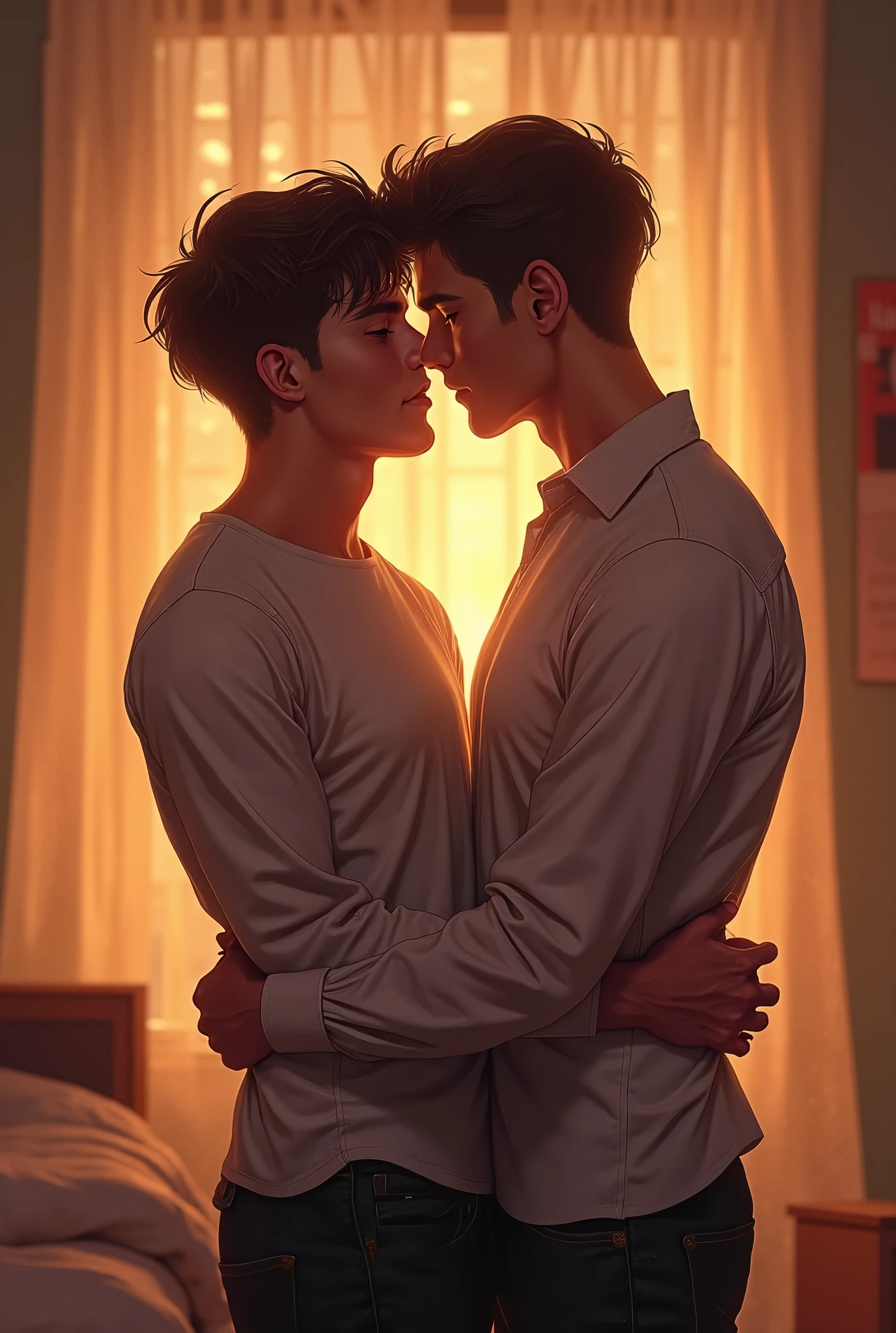 Man and Man Both kissing