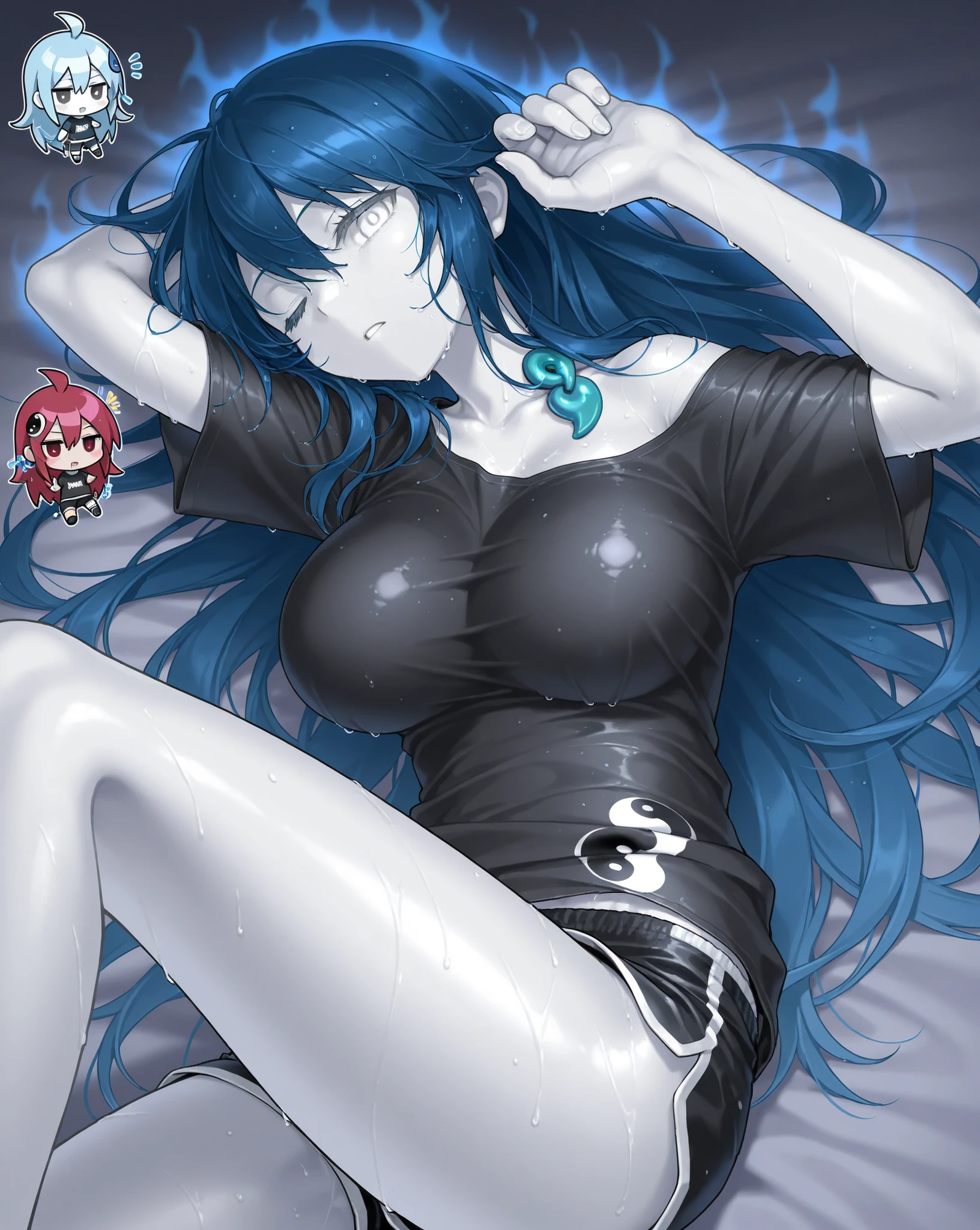 miles_sakura、Devil character、Big devil wings、creepy sky,Halloween,Grey Skin、Big horns、Giantessのイラスト、masterpiece、Highest quality、Giantess、Giantessのイラスト、smile、Open mouth and show teeth、beautiful身体、beautiful、Anime illustration、A small building being destroyed underfoot、Tank top、Shorts、Low - Angle、walk、Looming、I can see my feet、Draw a woman in a big way、Giantess、Hands on hips、giantess、Destroyed small town、Destroyed small building district、Smoke is rising、The fugitive々、Destructive illustration