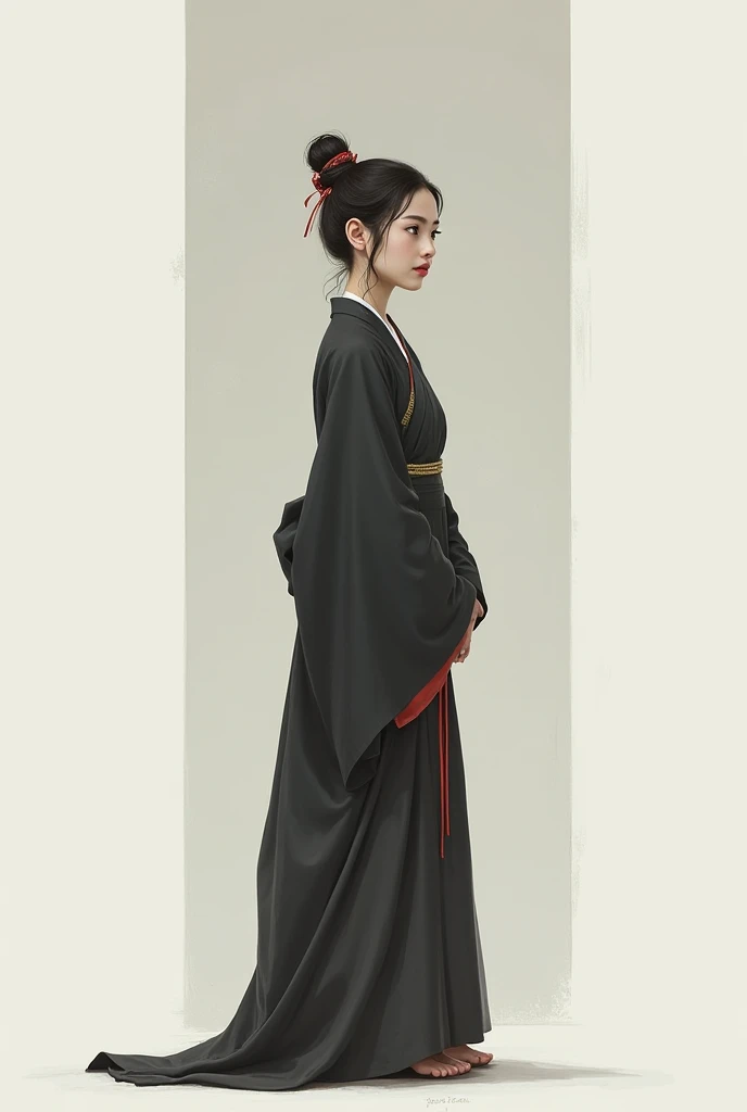 Children Male，antiquity，Dark Hanfu，Tall building，Sunlight