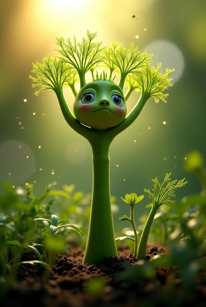 Make an animated character the characteristic grape vine