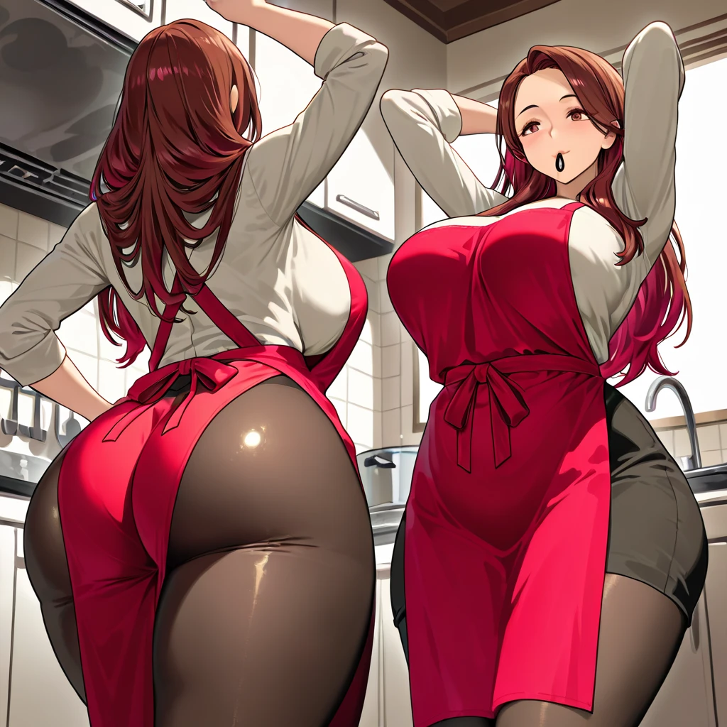 The figure stands front-on,Wearing leather tights, Stand head-on, Flame it up, He was wrapped in only a bath towel, Super big-breasted girl, Cocked buttocks, Super milk-loving big-breasted girl, Bathroom beauty, Cow Girl, Bigchest, Cocked buttocks, Super big-breasted girl who loves milk, Cocked buttocks, Super big-breasted girl, Super big-breasted girl, Super big-breasted girl, Super big-breasted girl, 8K分辨率, exquisite facial features, Glowing skin, Ultra-high resolution large,style of surrealism,colored cartoon style,woman core,Surreal water,Dark blue and brown,HD mod,The curve is simple,Breasts are super dilated
