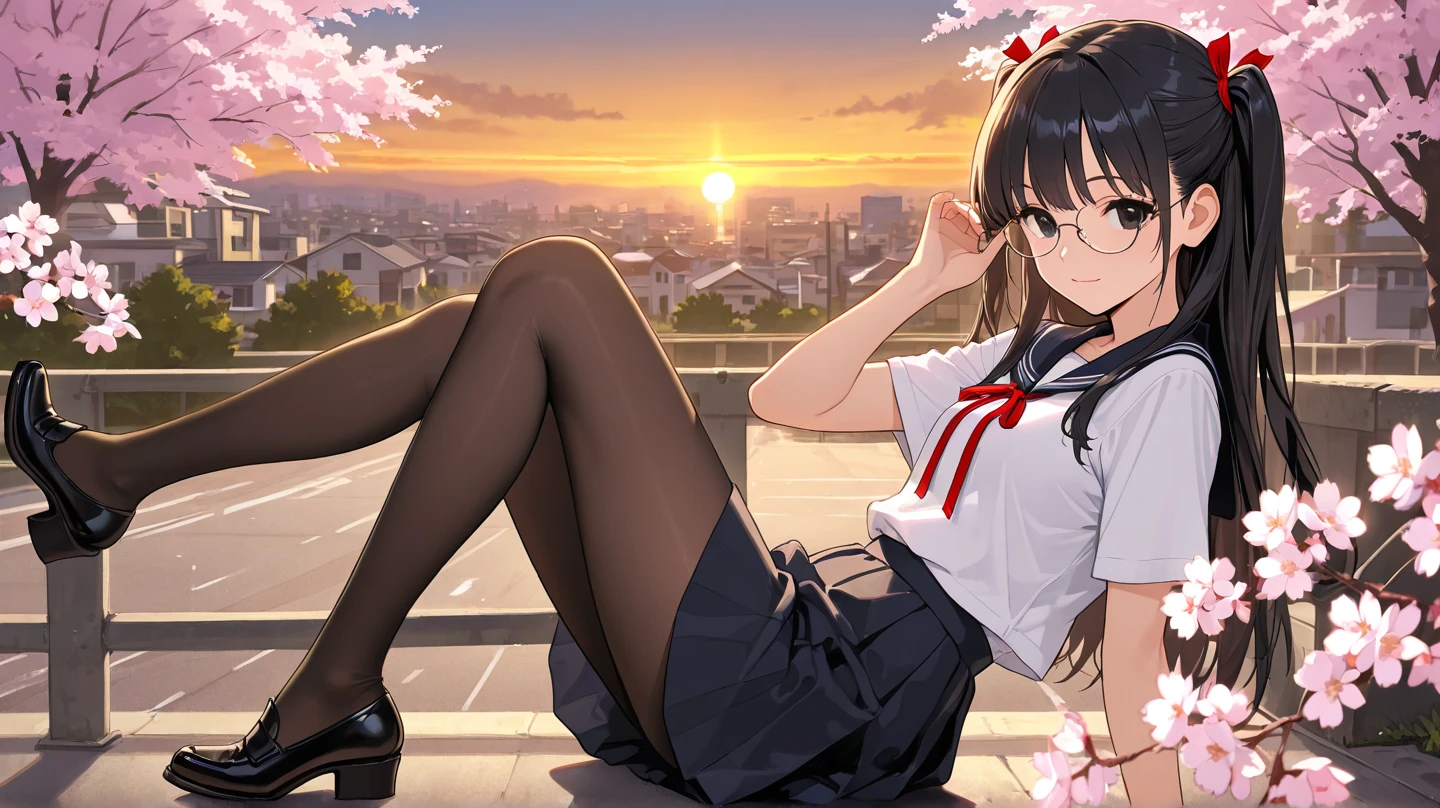 (masterpiece, best quality:1.2), cowboy shot, solo, 1girl, ((long ponytail:1.4)) yukinoshita yukino, ((wide smile1.4)), ((looking at viever:1.4)), ((Sky from below:1.4)), ((full body)), (sitting on bench:1.4)),((crossed legs:1.4)), school uniform, plaid skirt, ((thighhighs)), outside, ((blushing:1.4)), ((show feets:1.4)), sunny day
