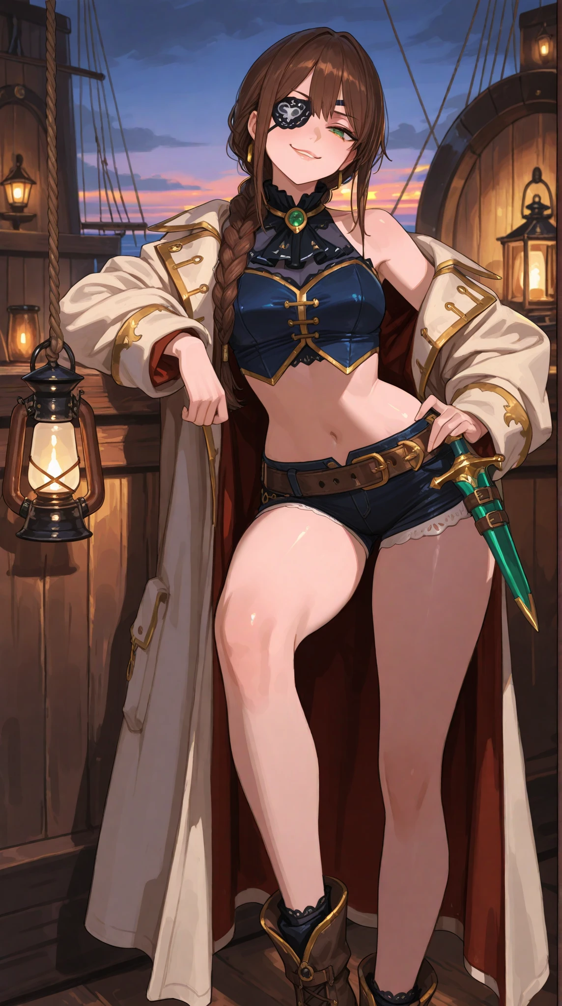 (extremely detailed CG unity 4k wallpaper),(masterpiece),(best quality),(ultra-detailed),(best illustration),(best shadow),(absurdres),(detailed background),(anime coloring), (((pixel-perfect, detail-perfect))), absurdres, (best quality),(masterpiece),zeta granblue, zeta, 1girl, holdinlong spear, granblue spear, medium breasts, two Ponytail, long ponytail, black headband, indoors, looking at viewer, outdoors, fantasy, Sighing expression, looking_at_viewer, slim body, sexy body, slim waist, thighs, medium breast, nipples, areola nipples, mature body, mature female body, blush, standing, pussy, pussy juice,