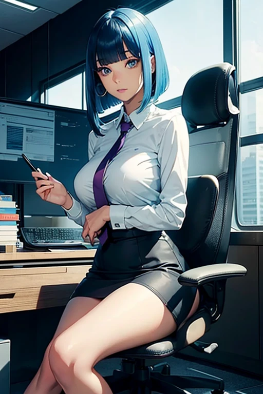 effeminate man, eighteen years old, pansexual, virgin, innocent, large light yellow sweater, a mini short that was hidden in the weater, long black stockings that covered it up to the thighs, height 1'64, tender, in front of the computer, sitting in a chair, listening to music, drinking something from a large cup, blue eyes, white teeth, sitting with his legs resting on his chest, Ukrainian flag skin 🇺🇦: light blue hair, light yellow skin