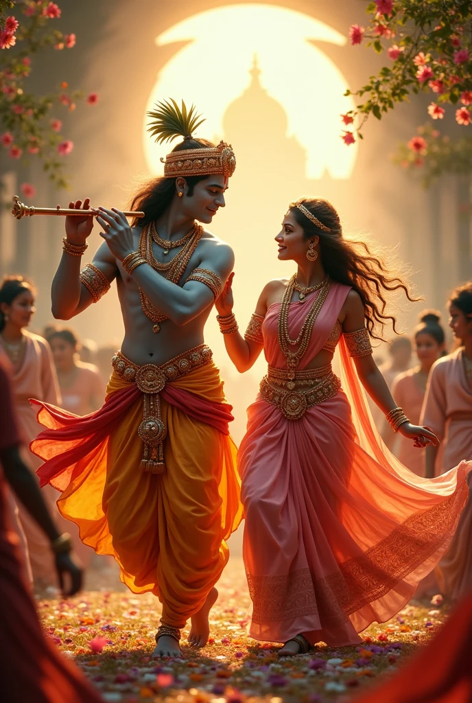 Janam ashtami ki subh avasar pe badhiya sa at least 5 minute ka radha aor bhagwan krishan ka dancing video bna ke do 