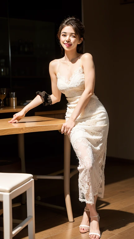 Dark brown hair、bright茶色の目、Japanese actress、 Lady、私 am about 40 years old...、(私ntricate details:1.2)、(Which is the top????:1.4)、 (Ultra-high resolution:1.2)、Ultra-high resolution、(Fine-tune)、(Detailed facial features)、Hmph、8k resolution、D cup size breasts、Long Hair、Extravagant space、relax、、,Full body photo、Head to toe shot、Beautiful legs、Beautiful legs、bright, 、she, household items,   (plant:0.8), Fashion Hub, Very detailedな, Very detailed, Realistic, Hourglass Shaped Body, Obscene pose,、Messy Hair、Messy hair bun、私 cry a lot、tears、Long legged beauty，Sit down and show me the soles of your feet、Loose dress、