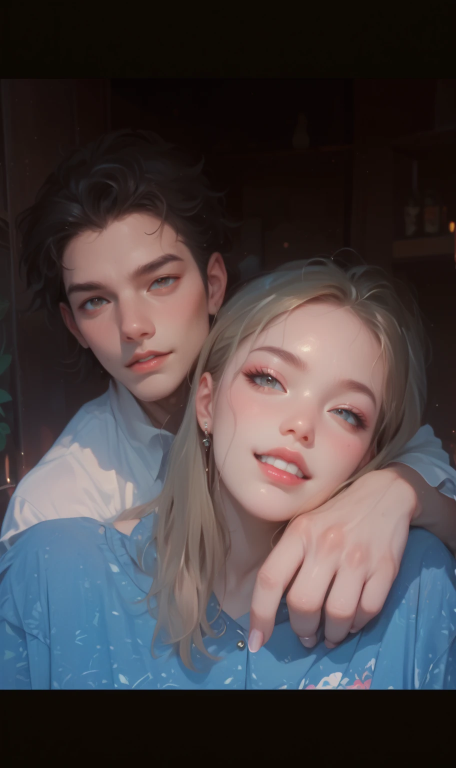 Formas humanas ultrarrealistas HD altamente renderizadas, estilo pintura romantica