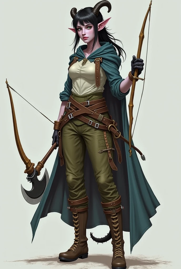 Create a purple haired character in medieval style lingerie with big ass and boobs holding a crossbow with a realistic defiant and confident look .