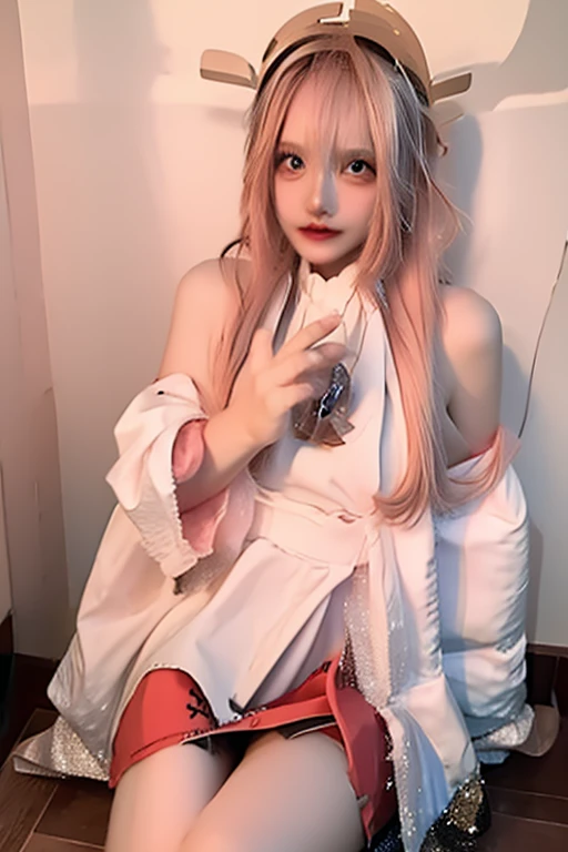 (Highly detailed CG unity 8k wallpaper), (Masterpiece), (Highest quality), (Portrait), (Highest illustration), (Highest shadow), (Realistic:1.4), 1girl on street, Kpop idol, ((Very over Size sweater, button sweater, open sweater), (gray hair: 1.1), collarbone, (middle chest: 1.3), viewer, smile, full body, (latex clothes, latex stockings, coquettish smile, clothes smooth texture) ,{latex swimsuit},