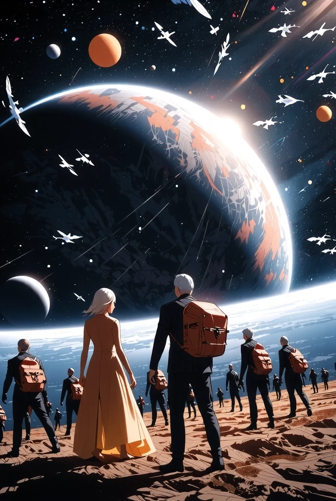 Spectacular Outer Space,spaceship,Planet Exploration ,artificial intelligence, Technology ,Galactic Exploration, An Unknown World ,Secret Encounters,Dreamy Adventures,A hopeful future ,4K,8K,high definition,Masterpiece,extreme details,realistic nestled on a forest path,PHOTOGRAPHIC REALISM WITH SENSUAL FRAGURE,HDR,UHD,Studio Lighting,Ultra Fine Paintings,clear focus,Physically Based Rendering,extreme detailed expression,professional,vivid colors,Bokeh