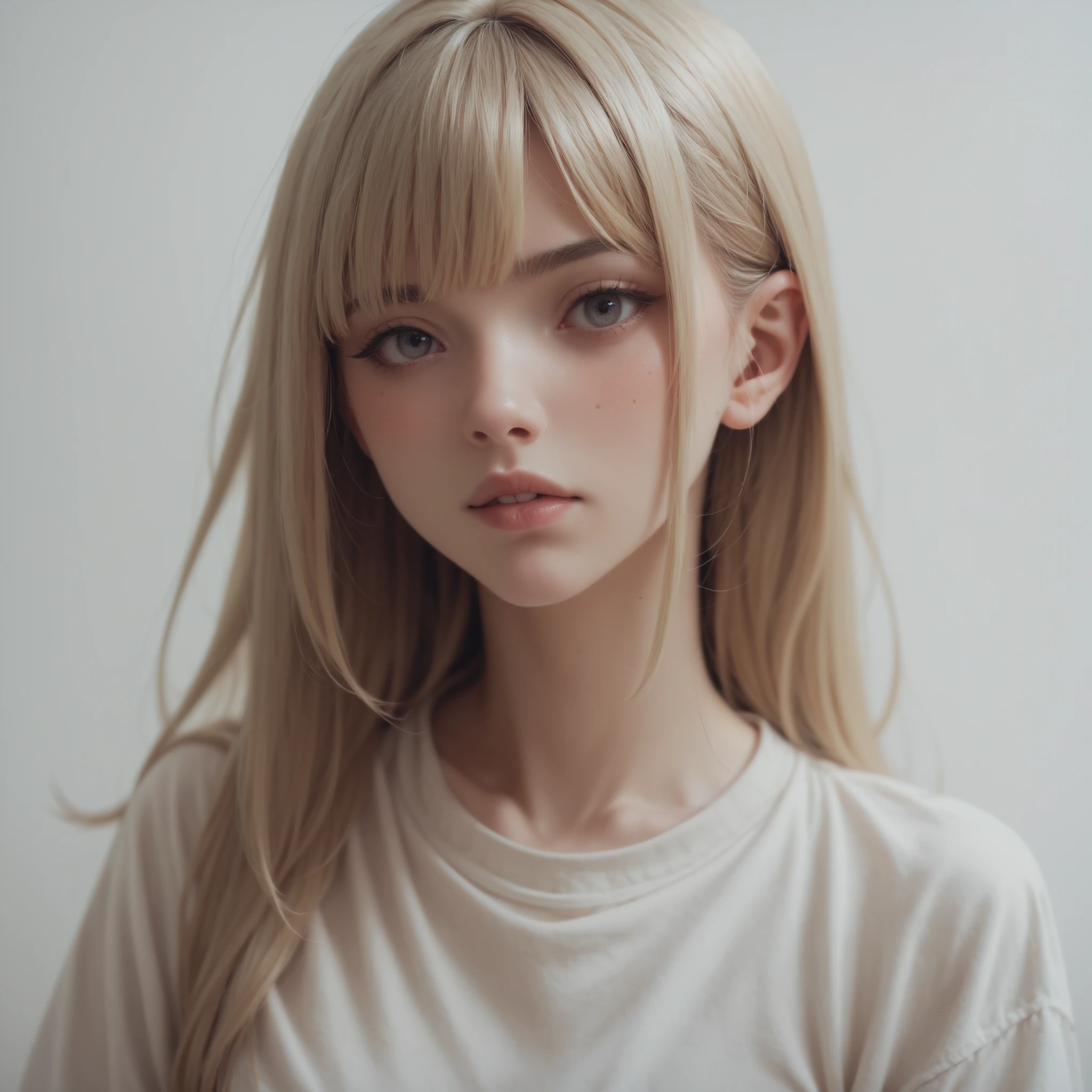 female、Blonde with bangs