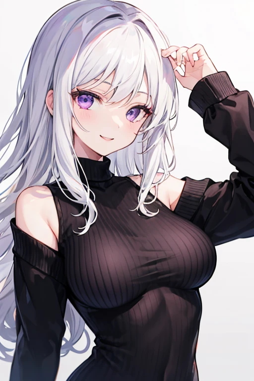 nafw,(2 girls),(duo),breast,absurdres,best quality,very aesthetic,absurdres,bra,(light silver White hair),太もも,(purple),(straight-on),(long hair),(gown),(bare breasts),(huge),(double v)