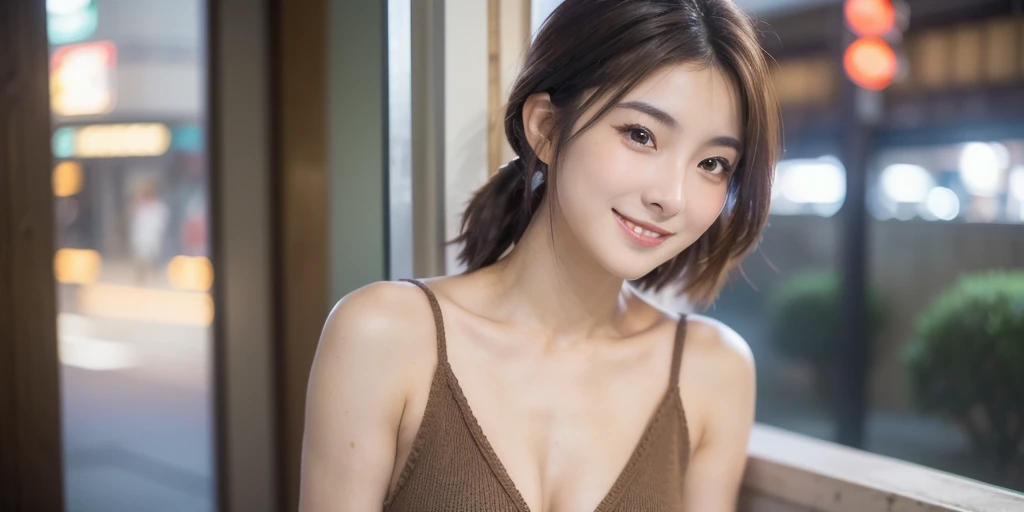 (selfie shot:2), (small breasts:1.5), (small areolas:1.3),(Close Up: breasts:1.5),(from above:1.5),,Top quality, 1 beautiful Japanese woman, teen,high school student,(18 years old),bob cut, (brown hair:1.2), Ultra-realistic capture, Highly detailed, High resolution 16k close-up of human skin. Skin texture must be natural, With such detail that pores can be finely identified. Skin should look healthy, In a uniform tone. Use natural light and color,