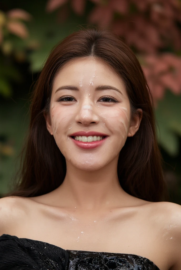 (Tabletop、highest quality、8k、Award-winning works、Ultra-high resolution)、(nude:1.1)、One beautiful woman、Bright and shiny lipstick、Slender body、(Strongly blurred background:1.1)、Accurate ???????、Ultra HD Hair、Ultra-high definition beauty face、Ultra HD Hair、輝くUltra-high resolutionの美肌、Ultra-high resolutionの艶やかな唇、(Face covered with a large amount of semen:1.5)、(Semen-covered face:1.5)、(A lot of sticky semen:1.5)、(A lot of semen on the face:1.5)、(Fresh natural strong blurred background:1.2)、(Beautiful and refreshing advertising images:1.2)、Beautiful perfect teeth、Smiling widely and showing off beautiful teeth、Biggest Smile