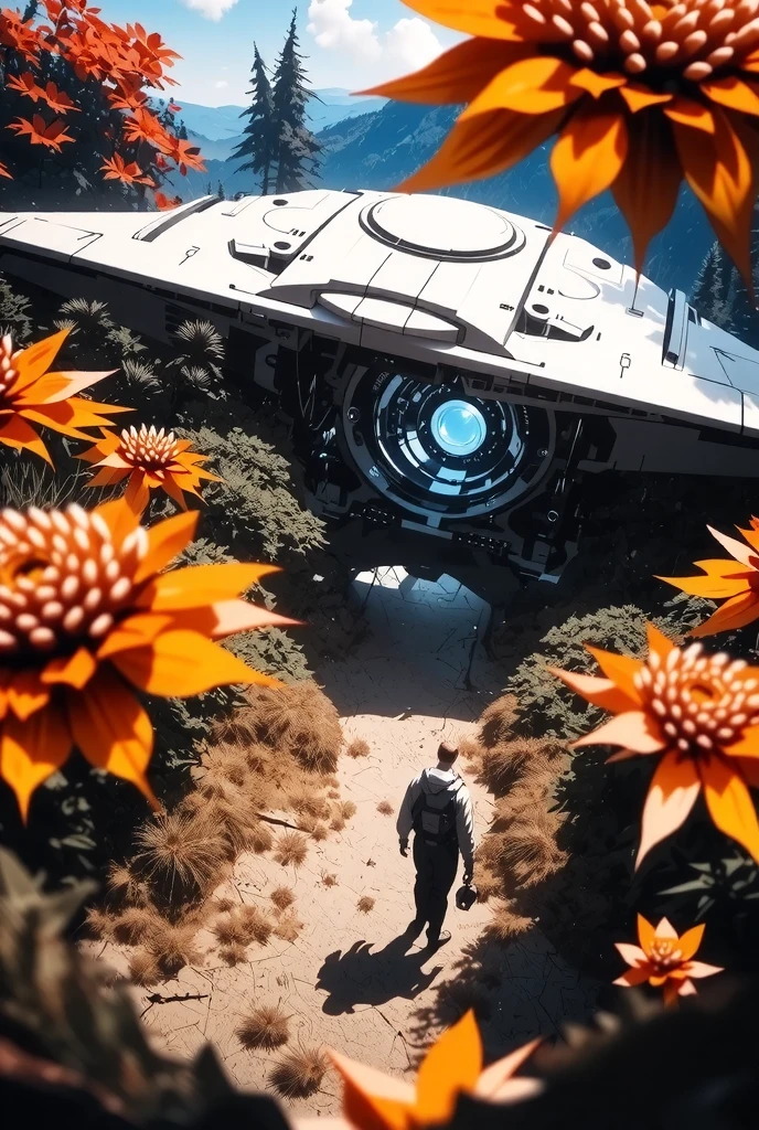 Spectacular Outer Space,spaceship,Planet Exploration ,artificial intelligence, Technology ,Galactic Exploration, An Unknown World ,Secret Encounters,Dreamy Adventures,A hopeful future ,4K,8K,high definition,Masterpiece,extreme details,realistic nestled on a forest path,PHOTOGRAPHIC REALISM WITH SENSUAL FRAGURE,HDR,UHD,Studio Lighting,Ultra Fine Paintings,clear focus,Physically Based Rendering,extreme detailed expression,professional,vivid colors,Bokeh