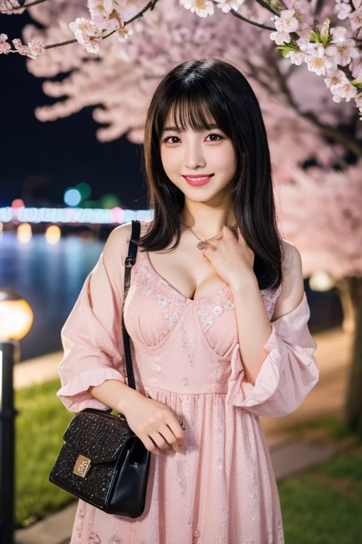 (Best-quality, Masterpiece, Ultra-High-Resolution, (Photorealistic:1.4), Raw Photo, depth of field, professional lighting, perfect anatomy, extremely details), (((Magnificent-view, beautiful outdoor-view, beautiful night-sky, beautiful stars))), ((on balcony of luxury-hotel-suite)), 1girl, 15-years-old, the most famous Japanese idol, wearing extremely lacy light-pink-casual-dress with cute-design, standing, looking at viewer, innocent-smile, ((extremely cute face like the most popular Japanese idol), ((extremely cute and extremely big black-eyes)), extremely beautiful black-long-hair, (extremely beautiful and extremely realistic skins), extremely beautiful body, extremely beautiful thighs)