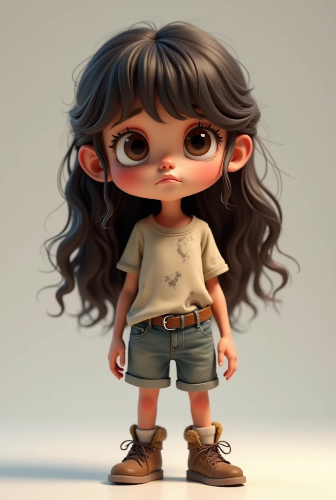 Baby - **Skin color**: Clara
   - **body hair**: Straight and light brown, with bangs - **badass clothing**: Blue t-shirt and green shorts. 

