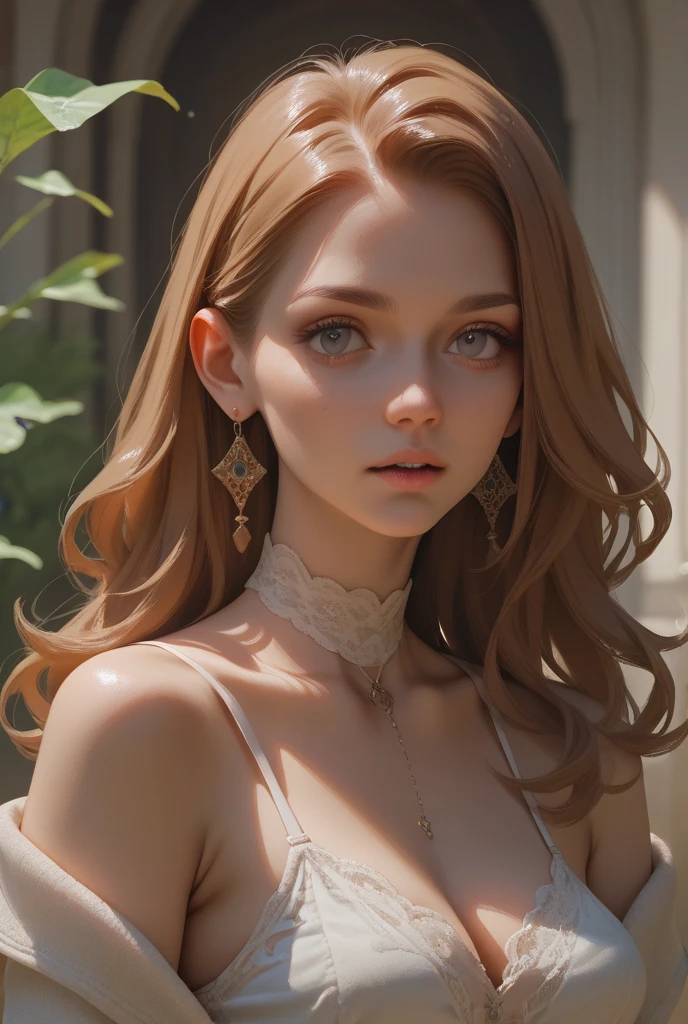 photorealistic, masterpiece, best quality, raw photo, 1girl, age22, natural medium-large breasts, body not exposed, long hair, red hair, green eyes, headshot, looking at viewer, studio lights, details face, face shot, intricate detail, detailed skin, pore, highres, hdr