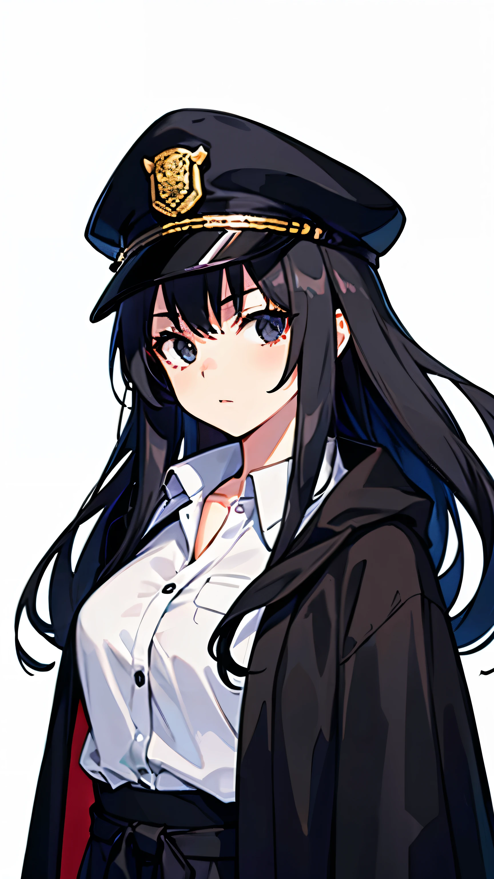 ((masterpiece, best quality)),ultra detailed,1girl,<lora:SANFU-qiuwu-v1.0:1.0>,qiuwu,long hair,black hair, no hat,
police uniform,short sleeves,shirt tucked in,black belt,black trousers, dynamicangle,
Investigation,Mysterious,radiant colors,dark tunnel,