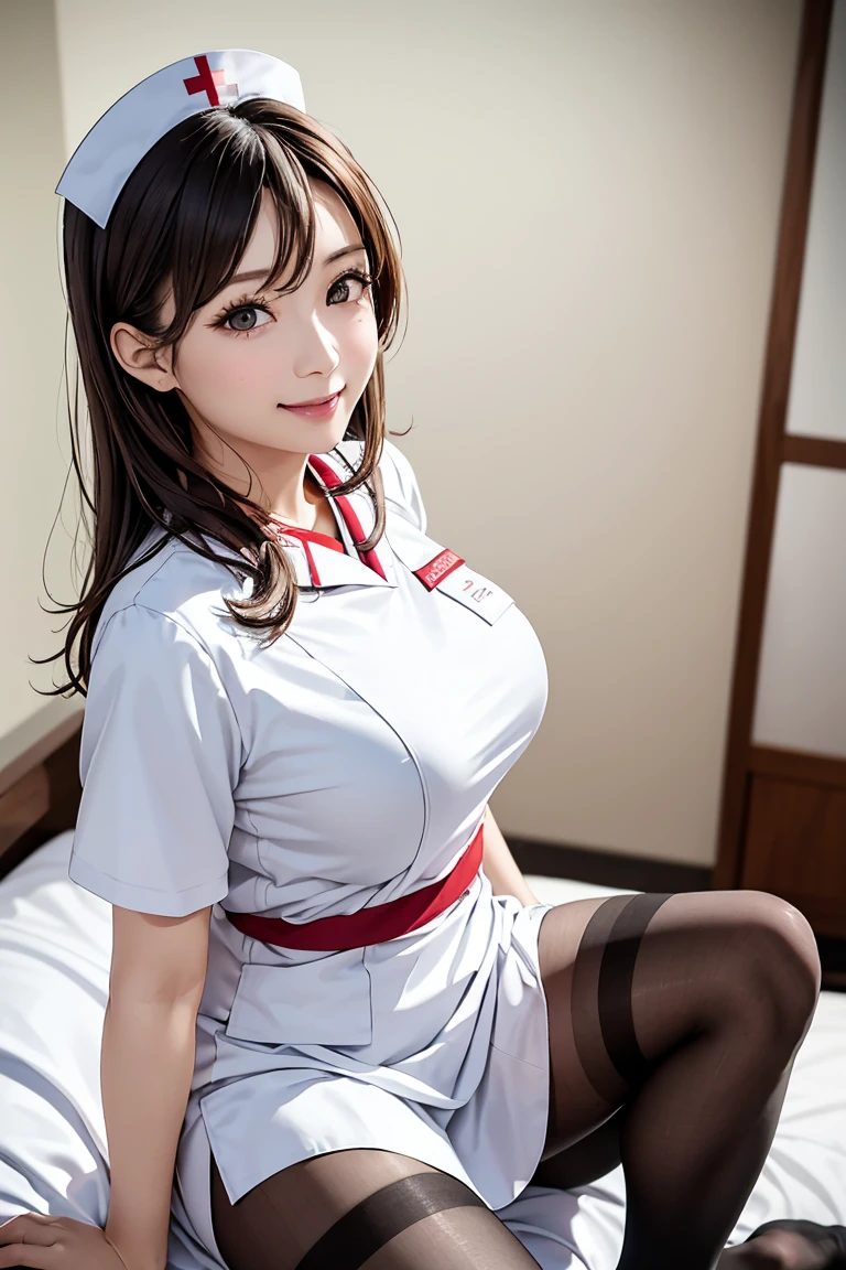1girl,solo,upskirt nurse,large breasts,white suit,white pantyhose,red long hair,drill curls hari,indoors,hospital,needle,hospital bed,life machine,masterpiece,realistic,photorealistic,8k uhd,dslr,soft lighting,high quality best quality,beautiful lighting,<lora:upskirt_nurse.v10.1:0.7>,