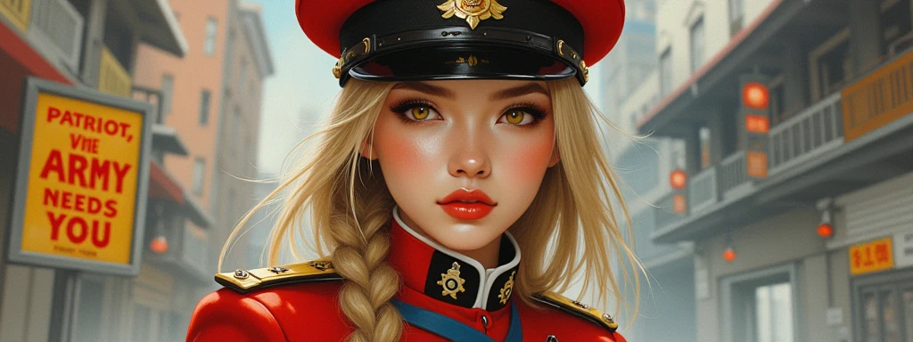 Create an image of the most stunningly beautifully WWII German SS elite women, Stunningly gorgeous beautiful perfect face, long luscious eyelashes,  black eyeliner, perfect makeup, lipstick, vibrant sapphire eyes, perfect smooth skin, long platinum blonde hair,  flat breast, perfect slim body figure, bdsm lingerie, seductive pose, WWII German SS Elite Officer HAT Officer Army leather Visor Crusher Cap Black,