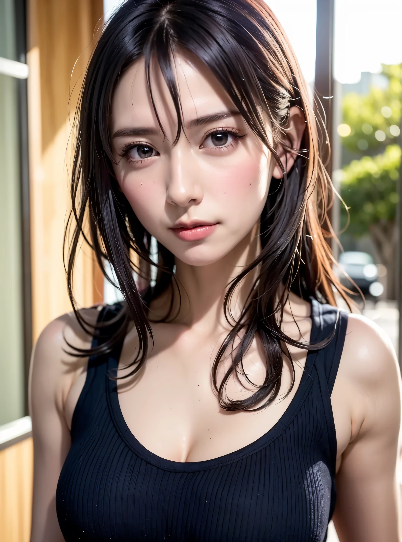 ((Beautiful Face:1.4)), (Purelos Face_v1: 1.0), Half Body,((White simple background)), Front lighting, Intricate details, Exquisite detail and texture, One girl, alone ,(young), Facial highlights, Upper Body, Detailed face, (((Natural big breasts:1.2))),((School Swimsuit:1.0))