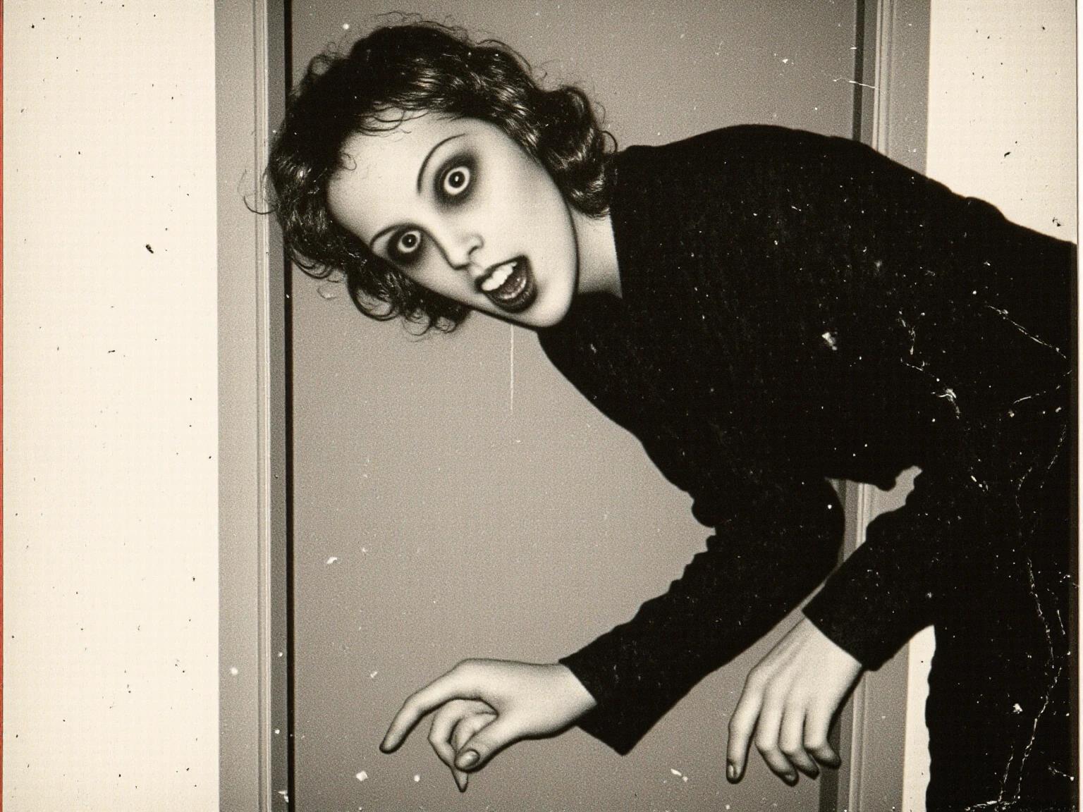 there is a woman standing in front of a door, taken in the late 2000s, photo 2 0 1 0, taken in the mid 2000s, 2 0 0 5, 2005, taken in the 2000s, jenni pasanen, katey truhn, 2 0 0 4, blowjob, happy, swallow cum
