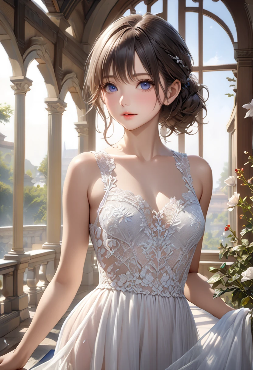 masterpiece:1.4,best-quality,Super Detail,Very Delicate and Beautiful, ((( princess formal dress ))), very gigantic breasts, slender, beautiful my wife