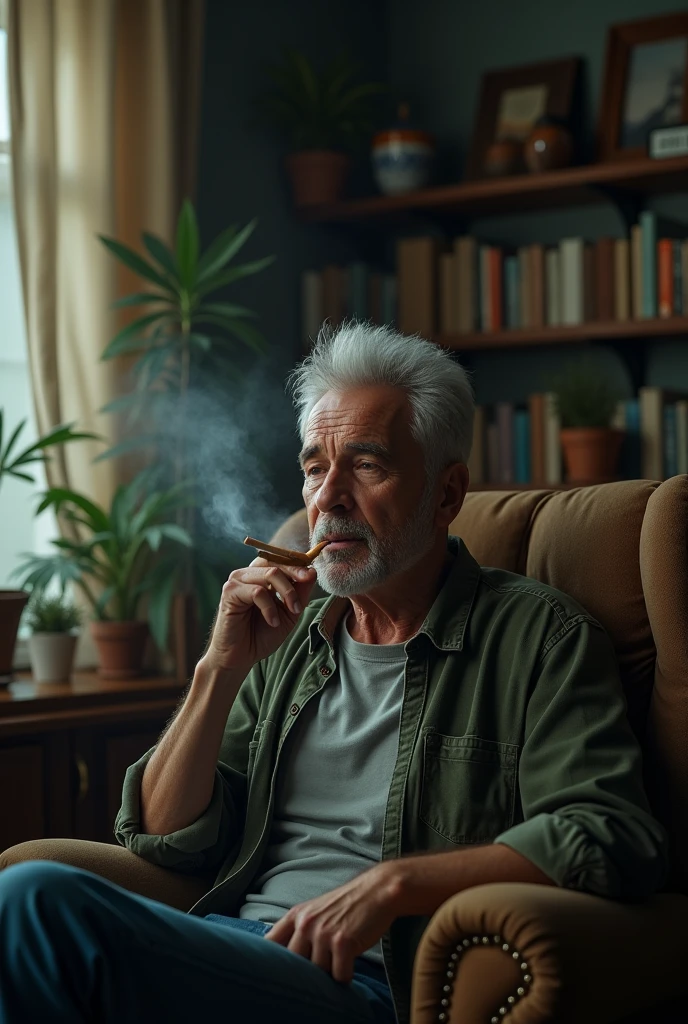 Bong smoking a man 

